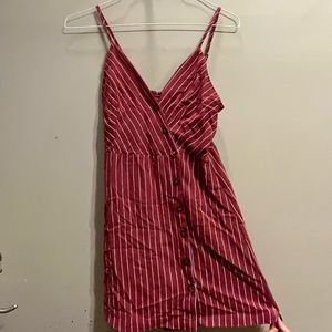 Pacsun LA Hearts Stripped Dress Red